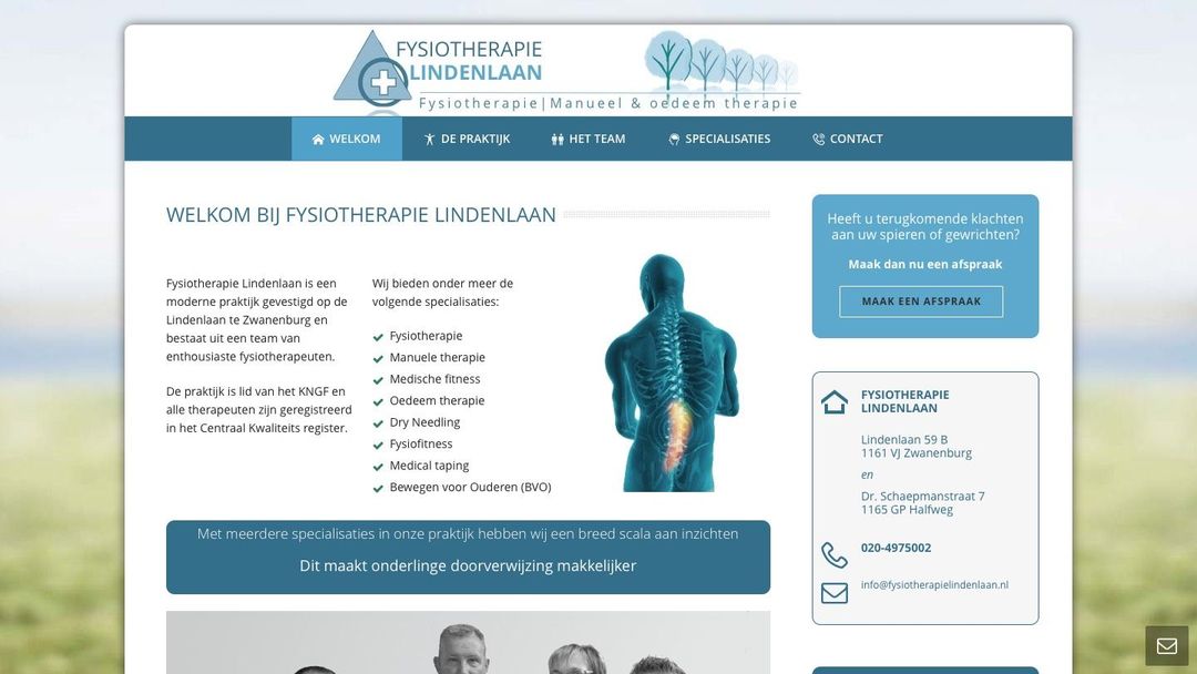 Project van Fysiotherapie Lindenlaan